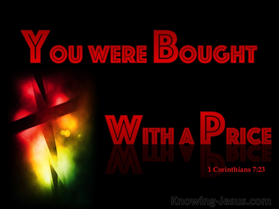 1 Corinthians 7:23 You Were Bought With A Price (red)